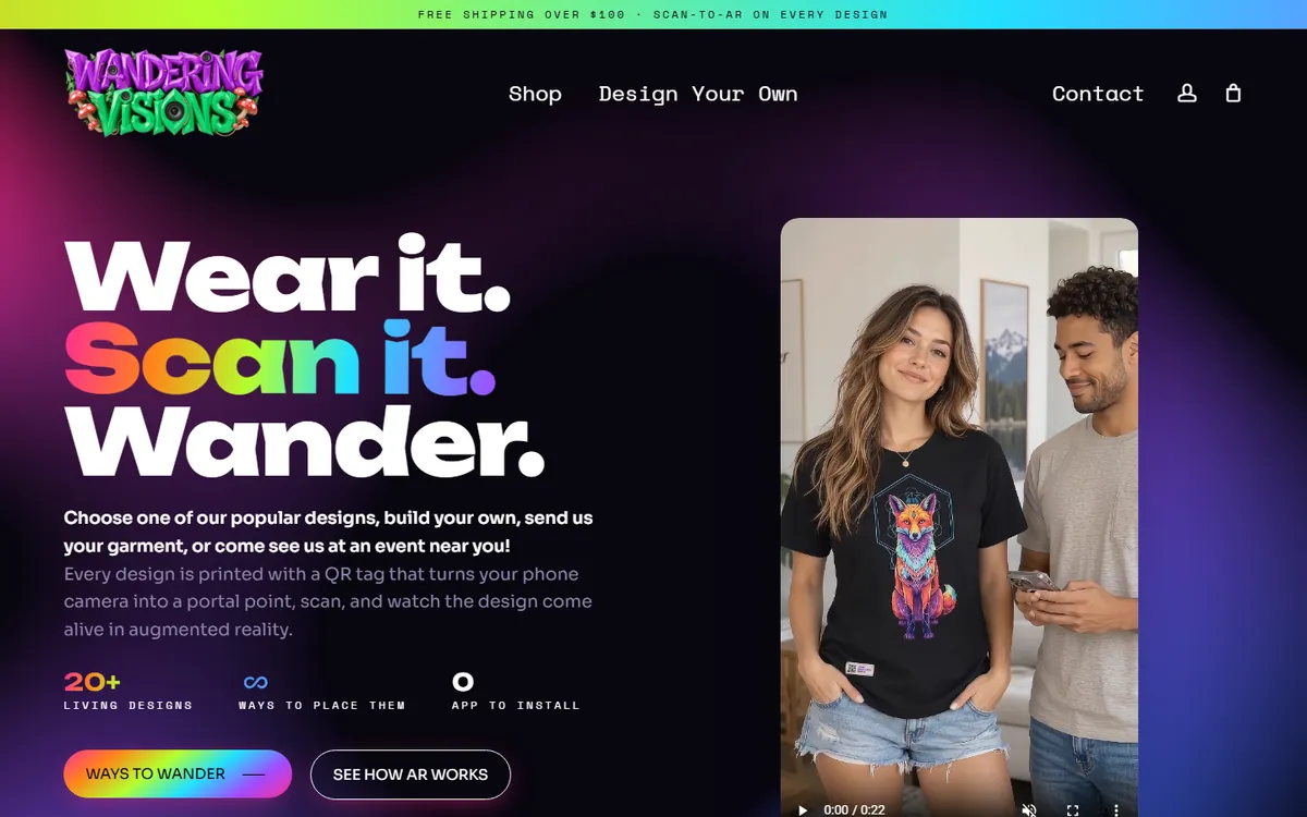 The Wandering Vision website